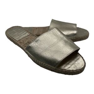 Mint & Rose Sz 11 Metallic Gold Slide Sandals Made‎ in Spain